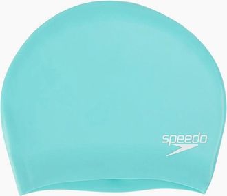 Speedo Unisex Adult Long Hair Silicone Swim Cap - Green - Size: ONE size