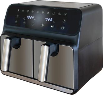 Unold 58685 Freidora Doble 8 L Independiente 1700 W Freidora De Aire Caliente Negro, Gris - Unold
