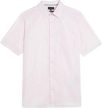 Ted Baker Palomas Roze Linnen Overhemd