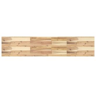 Berkfield Home Floating Shelf 140x30x4 cm Untreated Solid Wood Acacia in Brown | Size: 140 x 30 x 4 cm