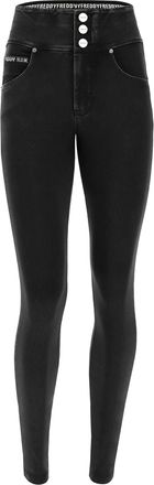 Freddy Leggings FREDDY Leggings NOW1HC002ORG, Damen, Gr. XL, EURO, schwarz (schwarz jeans, seams on tone), Obermaterial: 84% Baumwolle CO. 16% Elasthan EL., 