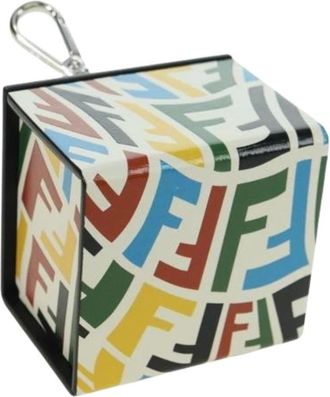 Fendi Pre-owned Accessories, female, Multicolor, Size: ONE SIZE Pre-owned Leather Key-Holder Bag Charm