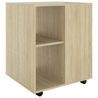 vidaXL Vidaxl - Armario Con Ruedas Madera Contrachapada Roble Sonoma 60x53x72cm