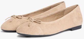 Tommy Hilfiger Womens Suede Ballet Flat - Safari Canvas - US 6.5 / EU 37