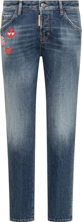 Dsquared2 Blue Straight Mid Rise Jeans