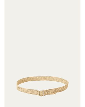 D&eacute;hanche Mako Palm Raffia Belt