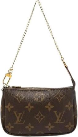 Louis Vuitton Pre-owned Mini Bags, female, Brown, Size: ONE SIZE Pre-owned Mini Pochette Accessoires Monogram Pouch