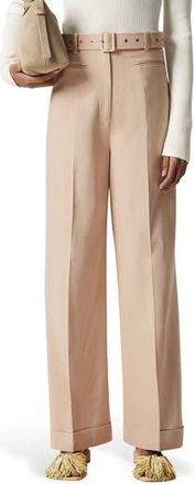 & Other Stories Belted Pants in Beige Medium Dusty at Nordstrom Rack, Size 8