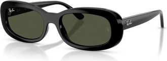Ray-Ban Ovale Zonnebril - Dames - Zonnebrillen - Zwart - 56 MM - Accessoires