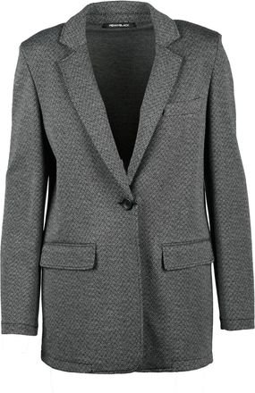 Pennyblack Herringbone Knit Blazer with Single-Button Closure