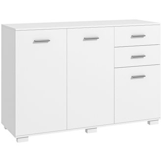 HOMCOM Modern Sideboard Kitchen Storage Cabinet with 2 Drawers and Shelves | TJ Hughes
