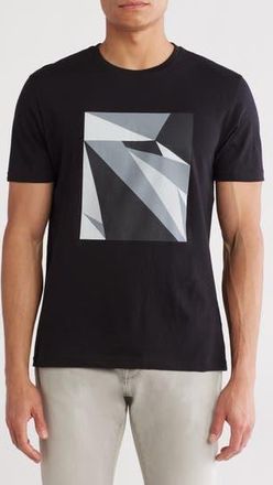 T.R. Premium Flat Abstract Stretch Cotton Graphic T-Shirt in Black at Nordstrom Rack, Size Small