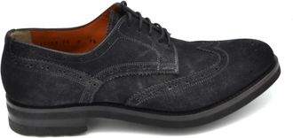 Santoni Business Flats - Heren - Nette schoenen - Blauw - 41 1/2 EU - Schoenen