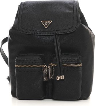 Guess Manhattan II Rugzak - Dames - Rugzakken - Zwart - ONE Size - Leer - Tassen
