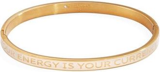 Alex and Ani Your Energy Is Your Currency Hinge Bangle Bracelet in Gold at Nordstrom