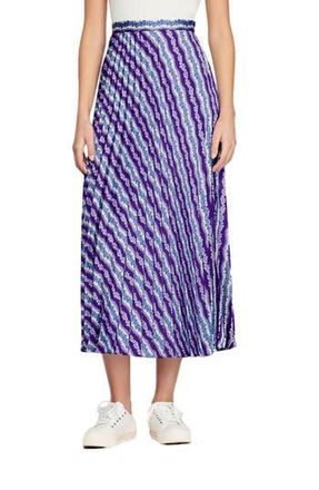 Sandro Perona Stripe Pleat A-Line Skirt in Violet /Bleu at Nordstrom Rack, Size 2-4 Us / 36 Eu