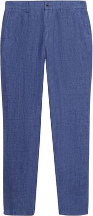 Brooks Brothers Linnen broek - Heren - Nette broeken - Blauw - W34 - Linnen - Broeken