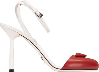 Prada Schoenen, Dames, Veelkleurig, 36 EU, Leer, Sandalen met hoge hak