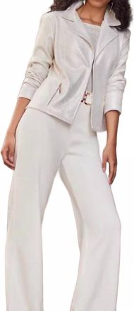 Frank Lyman Design Metallic Shimmer Jacket In White