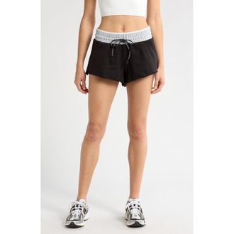 Free People FP Movement Dream Big Cotton Blend Shorts in Black Combo at Nordstrom Rack, Size X-Large