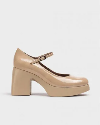 Wonders Womens Lady Mary Jane Shoes In Taupe