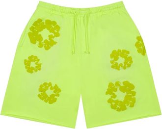 Denim Tears Shorts Mono Wreath in cotone - Verde