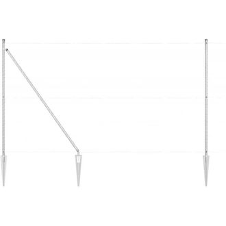 vidaXL Vidaxl - Fence Post 26 pcs Silver 3.2 x 3.2 x 170 cm Steel