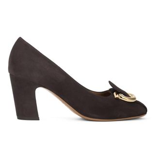 Ferragamo Pumps, female, Brown, Size: 8 1/2 US D&eacute;coll&eacute;t&eacute; Gancini