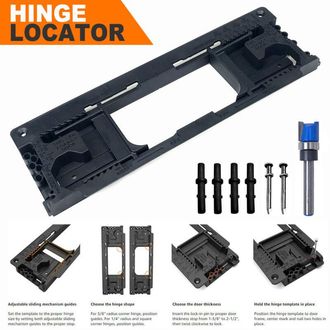 OEM Kit De Plantillas Para La Instalaci&oacute;n De Bisagras Y Cerraduras De Puertas (h617-rojo, Rojo)