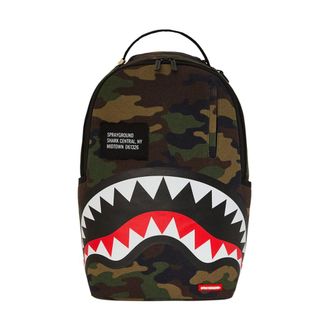 Sprayground Backpacks, male, Multicolor, Size: ONE SIZE Shark Central Camo Dlxs Backpack