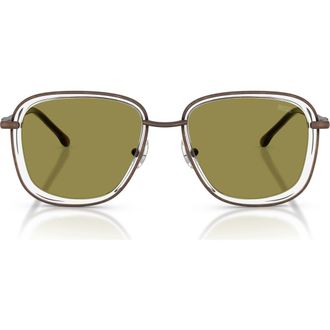 Diesel DL1017 52mm Square Sunglasses in Matte Antique Copper /Green at Nordstrom