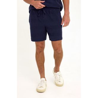 Threads 4 Thought Wayne Stripe Jacquard Terry Cloth Drawstring Shorts in Stargazer at Nordstrom, Size Xx-Large