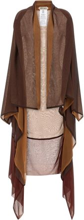 Alberta Ferretti Brown Chiffon Cardigan