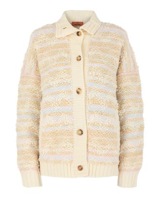 M Missoni Wool-Blend Fleece Cardigan
