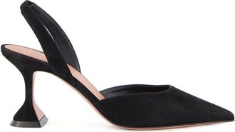 Amina Muaddi Pumps The Holli con cinturino posteriore 70mm - Nero