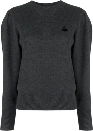 Isabel Marant Kelaya Pullover - Dames - Ronde hals truien - Zwart - M - Katoen - Truien & Vesten