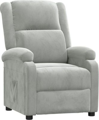 vidaXL Sillón reclinable de terciopelo gris claro Vidaxl