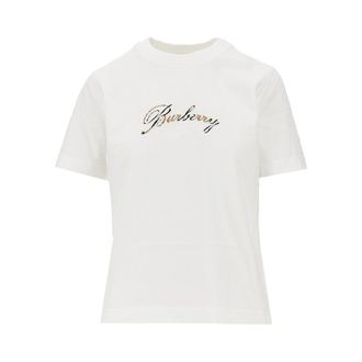 Burberry Logo embroidery T-shirt Woman S