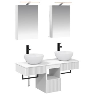 vidaXL Juego De Muebles De Ba&ntilde;o 5 Pcs Blanco 40 X 10,5 X 60,5 Cm Vidaxl