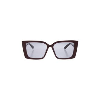 Alexander McQueen Gafas de sol rectangulares anchas - Accessories - Mujer - Marr&oacute;n - ONE SIZE