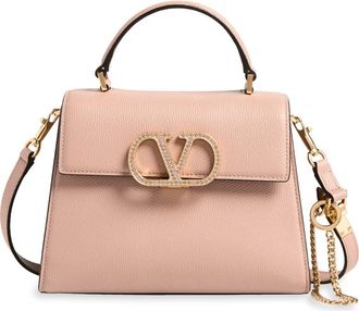 Valentino Garavani Small Vsling Leather Top Handle Bag in Rose at Nordstrom