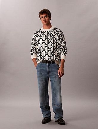 Calvin Klein Jersey De Mezcla De Lana De Jacquard Con Logo