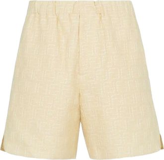 Fendi Shorts con motivo FF - Giallo
