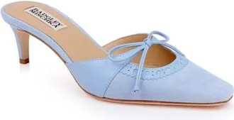 Badgley Mischka Yannah Mule in Blue Suede at Nordstrom, Size 5.5
