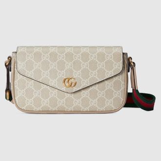 Gucci Ophidia Pochette, White, GG Canvas