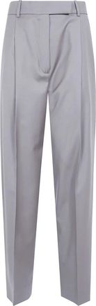 R&oacute;he Broeken, Dames, Grijs, XS, Wol, Daria Single Pleat Tapered Broeken