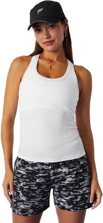 Fabletics Womens Feather Tech+ Racerback Tank in Classic White at Nordstrom, Size Xx-Large
