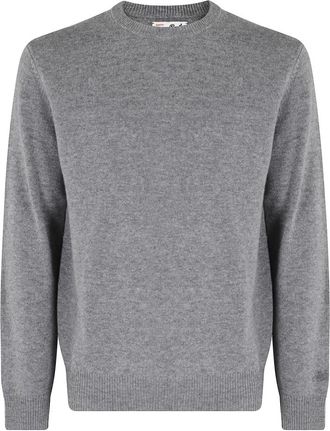 MC2 Saint Barth Off White Crew Neck Sweater - Heren - Ronde hals truien - Grijs - M - Truien & Vesten