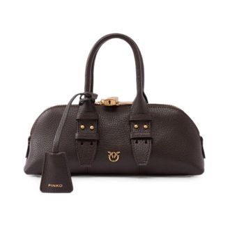 Pinko Pinko, Tassen, Dames, Bruin, ONE Size, Leer, Bowling Bag