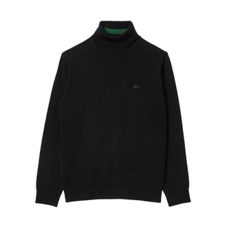 Lacoste Turtlenecks, male, Black, Size: 3XL Merino Wool Turtleneck Sweater
